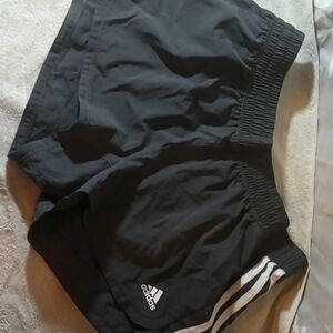 Adidas grey 3striped running shorts simple,plain
